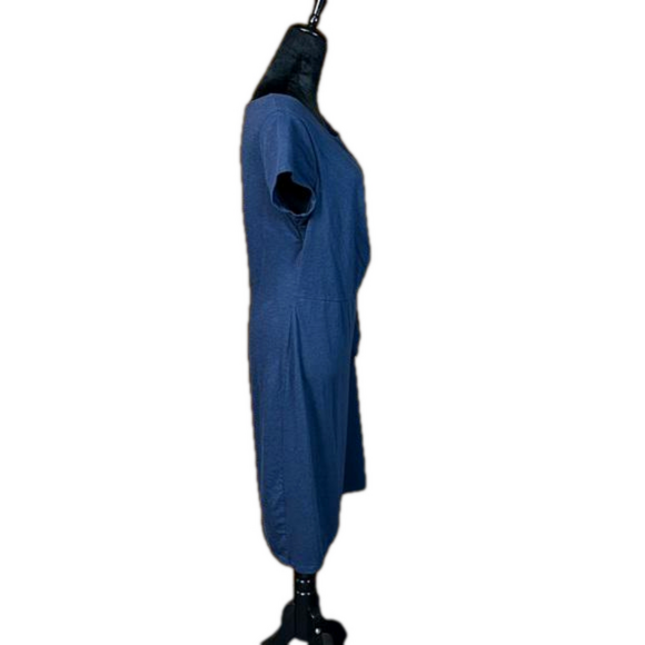 Tom Tailor navy twist knot short sleeve dress size 40/L EUC - Picture 3 of 15